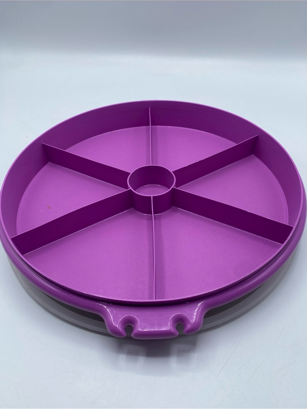 Vintage Tupperware 405 Spring Purple Party Susan with